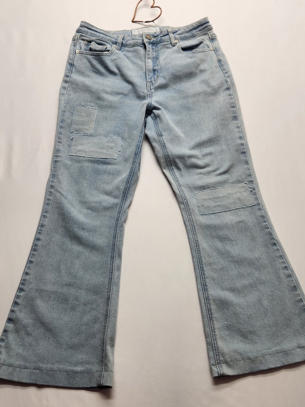 ⭐️Indigo Rein Patchwork Denim Flares  Size 13 Hippie Festival Retro Wide Leg